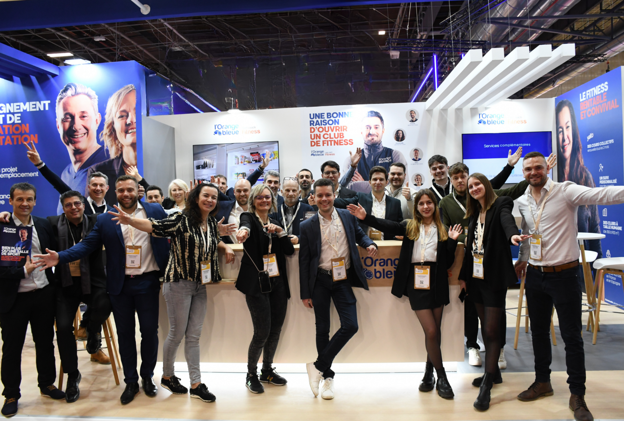 L'équipe de l'Orange bleue au Salon de la Franchise 2024